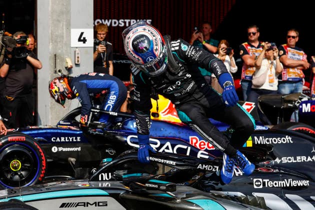 Spa Francorchamps: Motorsport: FIA Formula One World Championship, WM, Weltmeisterschaft Grand Prix of Belgium, Belgien, Spa Francorchamps, GP, on July, 18, 2026, (Photo by Hoch Zwei) 12 KIMI ANTONELLI Andrea (ita), Mercedes AMG F1 winning the pole position 03 VERSTAPPEN Max (nld), Red Bull Racing Ford Spa Francorchamps Belgium *** Spa-Francorchamps Motorsport FIA Formula One World Championship, Belgian Grand Prix, Belgium, Spa-Francorchamps, GP, on July 18, 2026, Photo by Hoch Zwei 12 KIMI ANTONELLI Andrea (ITA), Mercedes AMG F1, winning pole position 03 VERSTAPPEN Max (NL), Red Bull Racing Ford, Spa Francorchamps, Belgium