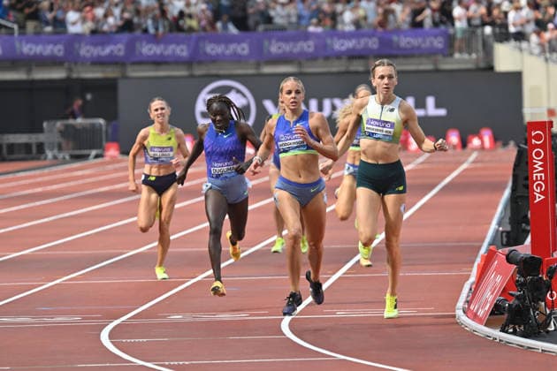 Keely Hodgkinson, Novuna London Athletics Meet, London, UK. 18 July 2026. London, UK, 18 July 2026. Keely Hodgkinson wins the Women s 800m during the Novuna London Athletics Meet 2026, part of the Wanda Diamond League at London Stadium, Queen Elizabeth Park, London, UK., Credit:Lee Floyd Lee Floyd - B3214 Avalon UK, London, London Stadium, Queen Elizabeth  Copyright: xLeexFloydx xLeexFloydx-xB3214x xAvalonx 1117206530