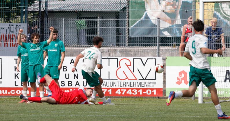 CFC vs Greuther Fürth U23 18.07.2026 Chemnitz, Stadion an der Irkutsker Straße, Fussball, Regionalliga Nordost, , Testspiel , CFC, CFC vs Greuther Fürth U23 Tor für Greuter Fürth Chemnitz Sachsen BRD *** CFC vs. Greuther Fürth U23, July 18, 2026, Chemnitz, Stadion an der Irkutsker Straße, Sports, Soccer, Northeast Regional League, , Friendly Match, CFC, CFC vs. Greuther Fürth U23, Goal for Greuther Fürth, Chemnitz, Saxony, Germany