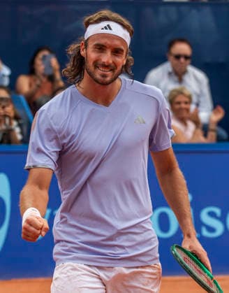 July 18, 2026, Gstaad, Bern, Switzerland: Gstaad Switzerland, 07 18 2026: STEFANOS TSITSIPAS of Greece celebrates his victory during semi-finals of EFG Swiss Open Gstaad ATP, Tennis Herren 250,Tennis Herren 250, which is known as the Swiss Gstaad Open and took place at Roy Emerson Arena in Gstaad, which is located in the famous ski resort of Gstaad and which is located in the Bernese Oberland..STEFANOS TSITSIPAS won 6-4; 3-6; 6-3. Gstaad Switzerland - ZUMAd206 20260718_zip_d206_076 Copyright: xEricxDubostx