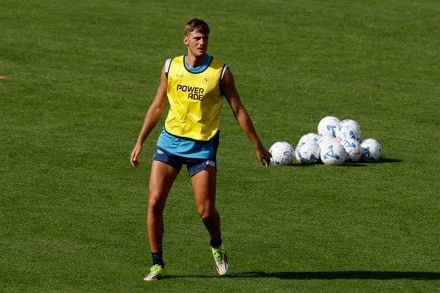 SSC Napoli preseason 2026-27 SSC Napoli™s Italian forward Lorenzo Lucca during Second day SSC Napoli s 2026-27 preseason training camp in val di sole in Trentino, Dimaro Folgarida July, 18 2026. _BPH0846 Copyright: xAntonioxBalascox