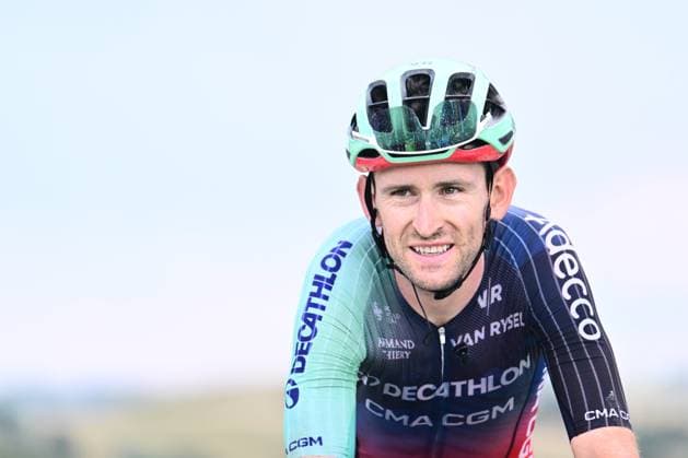 Tour de France 2026 Stage 14 LE MARKSTEIN, FRANCE - JULY 18 : Benoot Tiesj (BEL) of Decathlon CMA CGM Team at the finish line during stage 14 of the 113rd edition of Tour de France an UCI World Tour 2.UWT cycling road race stage for Men Elite of 155 km with start in Mulhouse and finish in Le Markstein on July 18, 2026 in Le Markstein, France, 18 07 2026 ( Motordriver Kurt Vandenborre - Le Markstein France  Copyright: xPeterxDexVoechtx