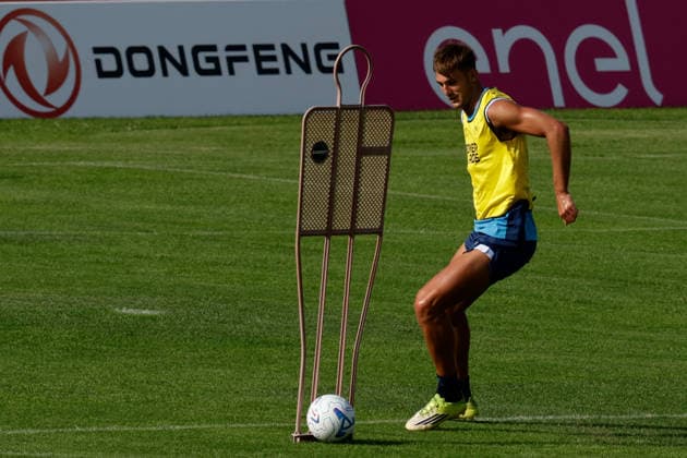 SSC Napoli preseason 2026-27 SSC Napoli™s Italian forward Lorenzo Lucca during Second day SSC Napoli s 2026-27 preseason training camp in val di sole in Trentino, Dimaro Folgarida July, 18 2026. _BPH1073 Copyright: xAntonioxBalascox