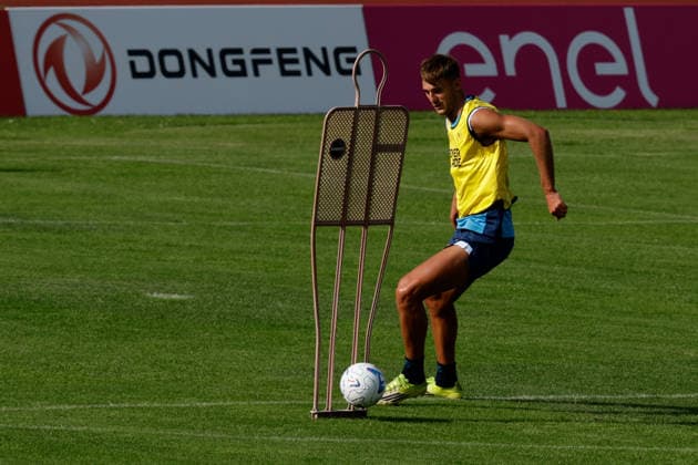 SSC Napoli preseason 2026-27 SSC Napoli™s Italian forward Lorenzo Lucca during Second day SSC Napoli s 2026-27 preseason training camp in val di sole in Trentino, Dimaro Folgarida July, 18 2026. _BPH1074 Copyright: xAntonioxBalascox