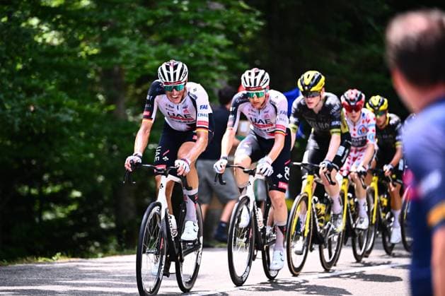 Tour de France 2026 Stage 14 LE MARKSTEIN, FRANCE - JULY 18 : Politt Nils (GER) of UAE Team Emirates XRG in action during stage 14 of the 113rd edition of Tour de France an UCI World Tour 2.UWT cycling road race stage for Men Elite of 155 km with start in Mulhouse and finish in Le Markstein on July 18, 2026 in Le Markstein, France, 18 07 2026 ( Motordriver Kurt Vandenborre - Le Markstein France  Copyright: xGvgx