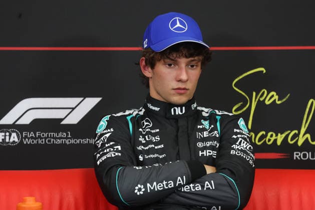 F1 Belgian Grand Prix 2026 Qualifying Andrea Kimi Antonelli of Mercedes during the press conference, PK, Pressekonferenz ater qualifying ahead of the Formula 1 Belgian Grand Prix at Spa-Francorchamps in Spa, Belgium on July 18, 2026. Spa Belgium  Copyright: xJakubxPorzyckix originalFilename:porzycki-f1belgia260718_npnBw.jpg