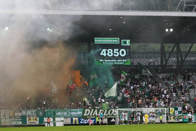 SOCCER - Wacker vs Chemie Leipzig, test match INNSBRUCK,AUSTRIA,18.JUL.26 - SOCCER - ADMIRAL 2.Liga, Regionalliga Nordost, FC Wacker Innsbruck vs BSG Chemie Leipzig, test match. Image shows a feature with the soreboard.  GEPAxpictures xDanielxSchoenherr