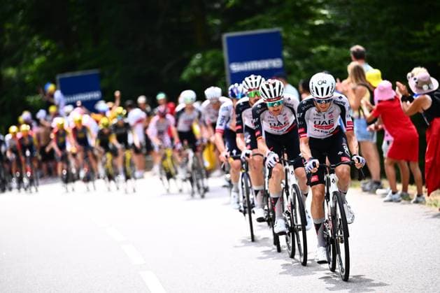 Tour de France 2026 Stage 14 LE MARKSTEIN, FRANCE - JULY 18 : Team UAE Emirates - XRG in action during stage 14 of the 113rd edition of Tour de France an UCI World Tour 2.UWT cycling road race stage for Men Elite of 155 km with start in Mulhouse and finish in Le Markstein on July 18, 2026 in Le Markstein, France, 18 07 2026 ( Motordriver Kurt Vandenborre - Le Markstein France  Copyright: xGvgx