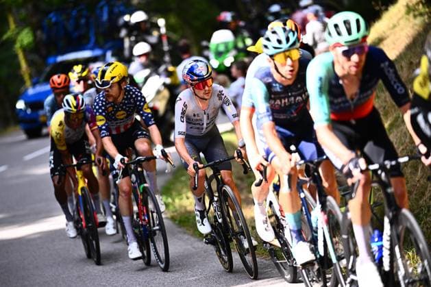 Tour de France 2026 Stage 14 LE MARKSTEIN, FRANCE - JULY 18 : Pidcock Thomas (GBR) of Pinarello Q36.5 Pro Cycling Team in action during stage 14 of the 113rd edition of Tour de France an UCI World Tour 2.UWT cycling road race stage for Men Elite of 155 km with start in Mulhouse and finish in Le Markstein on July 18, 2026 in Le Markstein, France, 18 07 2026 ( Motordriver Kurt Vandenborre - Le Markstein France  Copyright: xGvgx