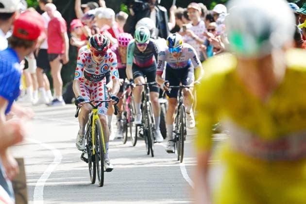 Danish Jonas Vingegaard of Team Visma-Lease a Bike is pictured during stage 14 of the 2026 Tour de France cycling race, a stage of 155km from Mulhouse to Le Markstein Fellering, on Saturday 18 July 2026. The 113th edition of the Tour de France starts on Saturday 4 July in Barcelona, Spain, and will finish in Paris, France on the 26th of July. POOLxBERNARDxPAPON  x181426084x