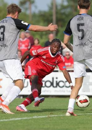 18.07.2026 - Fussball - Saison 2026 2027 - Testspiel Freundschaftsspiel Vorbereitungsspiel: 1. FC Nürnberg Nuernberg FCN ( Club ) - SV Waldhof Mannheim 07 - Sportfoto Zink DaMa - xdaxmax - Moritz Malik Polte (3, SV Waldhof Mannheim 07 SVW07 ) Mohamed Ali Zoma (23, 1. FC Nürnberg FCN ) Yannis Hör Hoer (5, SV Waldhof Mannheim 07 SVW07 ) *** July 18, 2026 Soccer Season 2026–2027 Exhibition Match Friendly Match Preseason Match 1. FC Nürnberg (Nürnberg) FCN Club SV Waldhof Mannheim 07 Sports Photo Zink DaMa xdaxmax Moritz Malik Polte 3, SV Waldhof Mannheim 07 SVW07 Mohamed Ali Zoma 23, 1 FC Nuremberg FCN Yannis Hör 5, SV Waldhof Mannheim 07 SVW07
