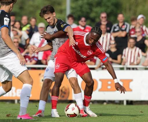 18.07.2026 - Fussball - Saison 2026 2027 - Testspiel Freundschaftsspiel Vorbereitungsspiel: 1. FC Nürnberg Nuernberg FCN ( Club ) - SV Waldhof Mannheim 07 - Sportfoto Zink DaMa - xdaxmax - Denis Kryeziu (22, SV Waldhof Mannheim 07 SVW07 ) Mohamed Ali Zoma (23, 1. FC Nürnberg FCN ) *** July 18, 2026 Soccer Season 2026–2027 Exhibition Match Friendly Match Preseason Match 1. FC Nürnberg (FCN) vs. SV Waldhof Mannheim 07 Sports Photo by Zink DaMa xdaxmax Denis Kryeziu 22, SV Waldhof Mannheim 07 SVW07 Mohamed Ali Zoma 23, 1 FC Nuremberg FCN