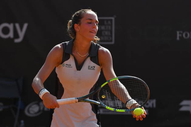 IPA86783900 - Lucia Bronzetti of Italy faces Nuria Brancaccio of Italy during the semifinal match at the ATV Bancomat Tennis Open WTA, Tennis Damen 125 at the Antico Tiro a Volo Club on July 18, 2026, in Rome, Italy. (Credit: Roberto Bettacchi) (Credit: Roberto Bettacchi)  Copyright: xRobertoxBettacchi IPAxSportx xx 86783900