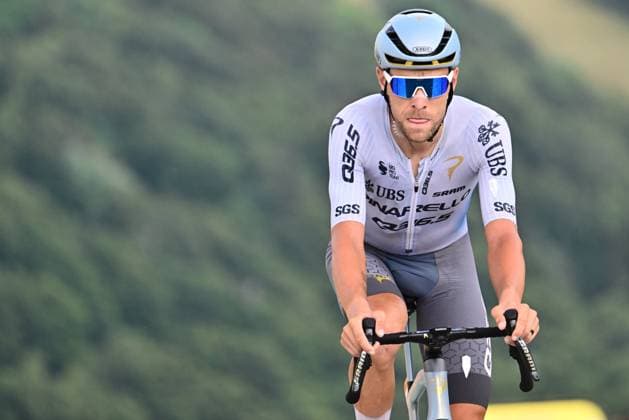 Tour de France 2026 Stage 14 LE MARKSTEIN, FRANCE - JULY 18 : Meurisse Xandro (BEL) of Pinarello - Q36.5 Pro Cycling Team at the finish line during stage 14 of the 113rd edition of Tour de France an UCI World Tour 2.UWT cycling road race stage for Men Elite of 155 km with start in Mulhouse and finish in Le Markstein on July 18, 2026 in Le Markstein, France, 18 07 2026 ( Motordriver Kurt Vandenborre - Le Markstein France  Copyright: xPeterxDexVoechtx