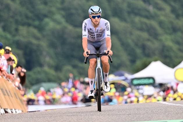 Tour de France 2026 Stage 14 LE MARKSTEIN, FRANCE - JULY 18 : Meurisse Xandro (BEL) of Pinarello - Q36.5 Pro Cycling Team at the finish line during stage 14 of the 113rd edition of Tour de France an UCI World Tour 2.UWT cycling road race stage for Men Elite of 155 km with start in Mulhouse and finish in Le Markstein on July 18, 2026 in Le Markstein, France, 18 07 2026 ( Motordriver Kurt Vandenborre - Le Markstein France  Copyright: xPeterxDexVoechtx