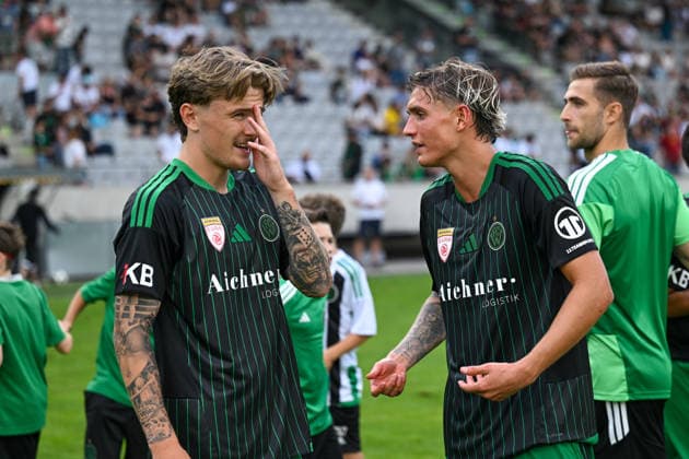 SOCCER - Wacker vs Chemie Leipzig, test match INNSBRUCK,AUSTRIA,18.JUL.26 - SOCCER - ADMIRAL 2.Liga, Regionalliga Nordost, FC Wacker Innsbruck vs BSG Chemie Leipzig, test match. Image shows Manuel Petutschnig and Quirin Rackl (Wacker).  GEPAxpictures xDanielxSchoenherr