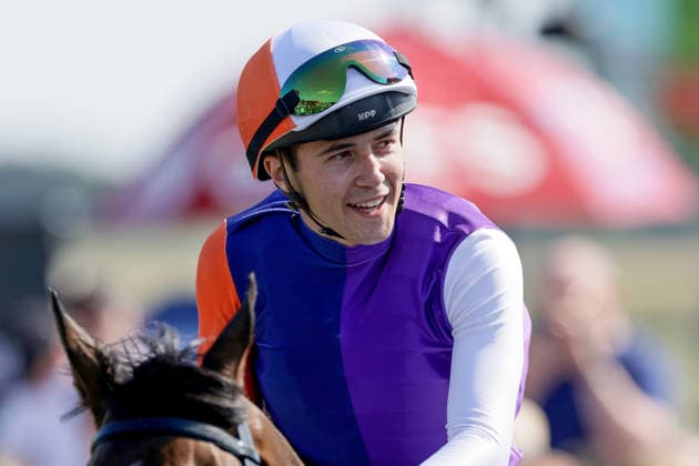*CAPTION CORRECTION* REPRO FREE *PRESS RELEASE NO REPRODUCTION FEE* EDITORIAL USE ONLY Curragh Racing Juddmonte Irish Oaks Weekend, Curragh Racecourse, Kildare 18 7 2026 Juddmonte Irish Oaks Dylan Browne onboard Johanna Walsh celebrates winning Dylan Browne onboard Johanna Walsh celebrates winning 18 7 2026  Copyright: xLaszloxGeczox LG_18-07-2026_031941