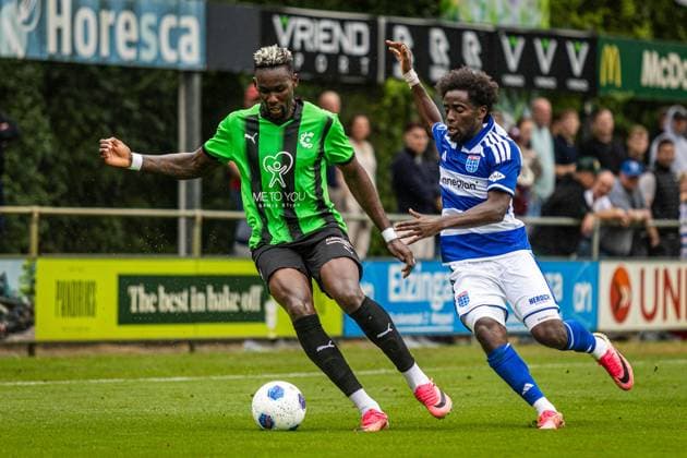 MEPPEL, 18 7-2026, Sportpark Ezinge, Season 2026 2027, Dutch Eredivisie Football, Preseason friendly match between PEC Zwolle and Cercle Brugge, Picture shows PEC Zwolle player Dylan Mbayo PEC Zwolle - Cercle Brugge (friendly)  x205091669x Copyright: