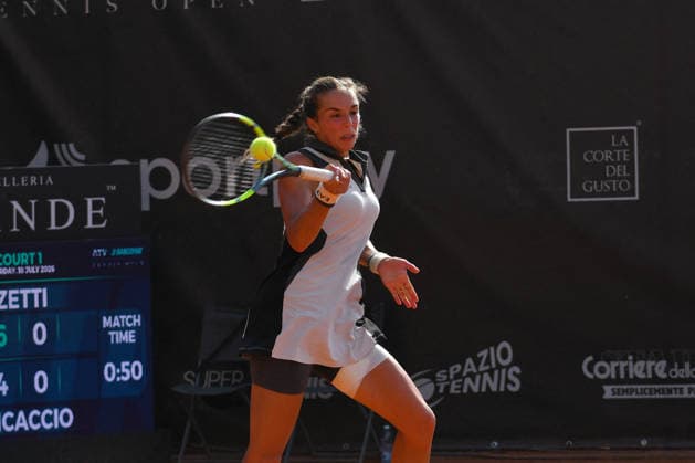 TENNIS - International Tennis Tournament - ATV Bancomat Tennis Open - Semifinals Photo by IPA ABACAPRESS.COM86783882 - Lucia Bronzetti of Italy competes against Nuria Brancaccio of Italy during the semifinal match at the ATV Bancomat Tennis Open WTA, Tennis Damen 125 at the Antico Tiro a Volo Club on July 18, 2026, in Rome, Italy. (Credit: Roberto Bettacchi) (Credit: Roberto Bettacchi) Rome Italy  Copyright: xIPAxSport ABACAx