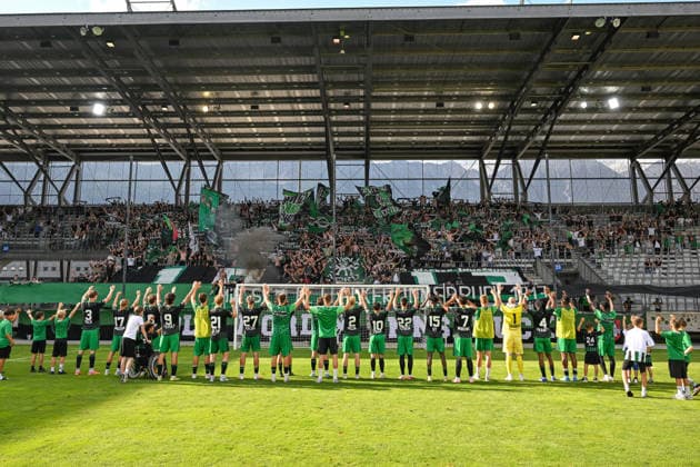 SOCCER - Wacker vs Chemie Leipzig, test match INNSBRUCK,AUSTRIA,18.JUL.26 - SOCCER - ADMIRAL 2.Liga, Regionalliga Nordost, FC Wacker Innsbruck vs BSG Chemie Leipzig, test match. Image shows FC Wacker Innsbruck and fans.  GEPAxpictures xDanielxSchoenherr