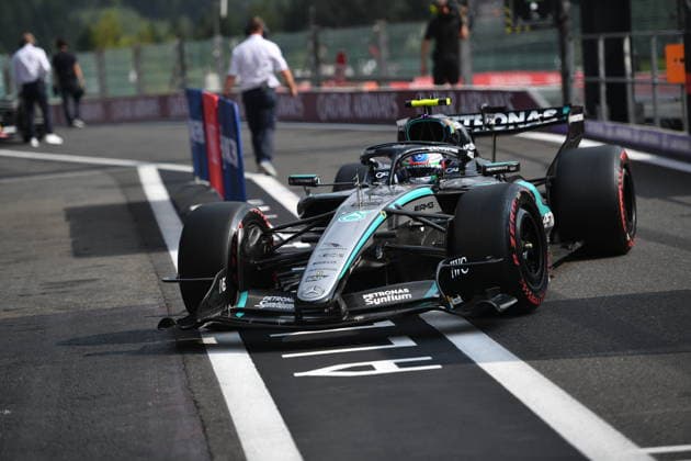 (12) Andrea Kimi Antonelli (ITA) - Mercedes-AMG PETRONAS F1 Team - Mercedes W17 - Mercedes E Performance celebrating after Qualify session of Formula 1 Belgian Grand Prix 2026 at Circuit de Spa-Francorchamps in Stavelot, Belgium. Round 12 of 24 of the 2026 FIA Formula One World Championship, WM, Weltmeisterschaft held July 17-19, 2026. The legendary Circuit de Spa-Francorchamps in the Ardennes forest features the famous Eau Rouge-Raidillon complex. Formula 1 Belgian Grand Prix 2026 - Round 12 of 24 - Circuit de Spa-Francorchamps, Stavelot, Belgium F1-2026-R12-BEL
