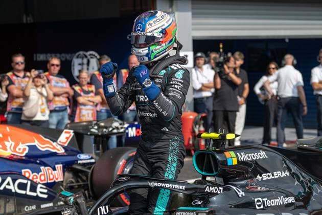Mercedes Italian rider Kimi Antonelli is pictured after the qualification session ahead of the Grand Prix F1 of Belgium race, in Spa-Francorchamps, Saturday 18 July 2026. The Spa-Francorchamps Formula One Grand Prix takes place this weekend, from July 17th to July 19th. JONASxROOSENS  x181428042x