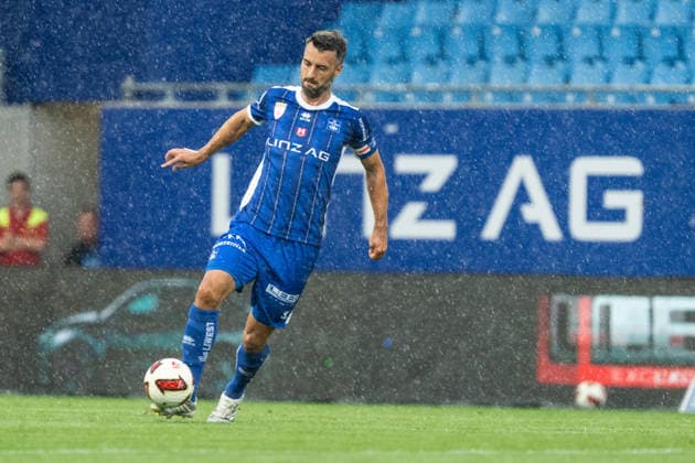 SOCCER - Linz vs Braunschweig, test match LINZ,AUSTRIA,18.JUL.26 - SOCCER - ADMIRAL 2. Liga, 2. DFL, 2. Deutsche Bundesliga, FC Blau Weiss Linz vs Eintracht Braunschweig, test match. Image shows Fabio Varesi Strauss (Linz).  GEPAxpictures xJulioxArellano