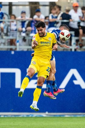 SOCCER - Linz vs Braunschweig, test match LINZ,AUSTRIA,18.JUL.26 - SOCCER - ADMIRAL 2. Liga, 2. DFL, 2. Deutsche Bundesliga, FC Blau Weiss Linz vs Eintracht Braunschweig, test match. Image shows Fabio Di Michele Sanchez (Braunschweig).  GEPAxpictures xJulioxArellano