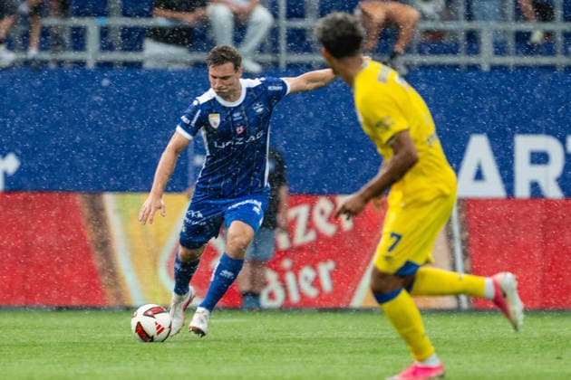 SOCCER - Linz vs Braunschweig, test match LINZ,AUSTRIA,18.JUL.26 - SOCCER - ADMIRAL 2. Liga, 2. DFL, 2. Deutsche Bundesliga, FC Blau Weiss Linz vs Eintracht Braunschweig, test match. Image shows Nico Maier (Linz).  GEPAxpictures xJulioxArellano