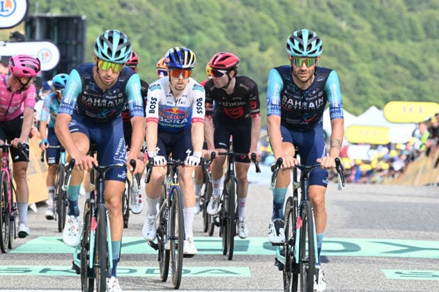 18-07-2026 Tour De France; Tappa 14 Mulhouse - Le Markstein; 2026, Bahrain Victorious; Tiberi, Antonio; Caruso, Damiano; Le Markstein; 
