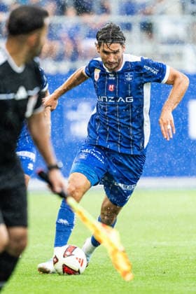 SOCCER - Linz vs Braunschweig, test match LINZ,AUSTRIA,18.JUL.26 - SOCCER - ADMIRAL 2. Liga, 2. DFL, 2. Deutsche Bundesliga, FC Blau Weiss Linz vs Eintracht Braunschweig, test match. Image shows Alem Pasic (Linz).  GEPAxpictures xJulioxArellano