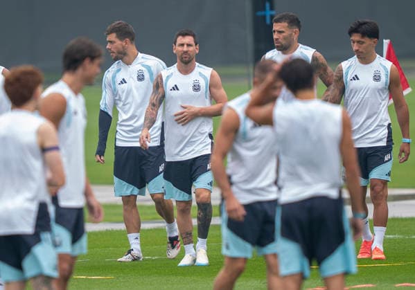 Lionel Messi (Argentina, 10) FIFA World Cup, WM, Weltmeisterschaft, Fussball 2026: Argentina Training 18 July 2026, Before FIFA World Cup 2026 Finale: Spanien v Argentinien (Final) at Columbia Park Training Facility in Morristown, New Jersey, USA. Photo: Marco Bader *** Lionel Messi, Argentina, No. 10, FIFA World Cup 2026 Argentina Training, July 18, 2026, ahead of the FIFA World Cup 2026 Final between Spain and Argentina at the Columbia Park Training Facility in Morristown, New Jersey, USA. Photo by Marco Bader Copyright: HMBxMedia xMarcoxBader