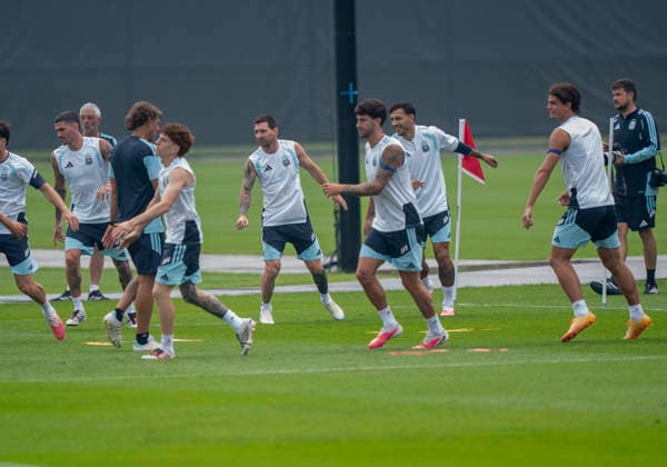 Lionel Messi (Argentina, 10) FIFA World Cup, WM, Weltmeisterschaft, Fussball 2026: Argentina Training 18 July 2026, Before FIFA World Cup 2026 Finale: Spanien v Argentinien (Final) at Columbia Park Training Facility in Morristown, New Jersey, USA. Photo: Marco Bader *** Lionel Messi, Argentina, No. 10, FIFA World Cup 2026 Argentina Training, July 18, 2026, ahead of the FIFA World Cup 2026 Final between Spain and Argentina at the Columbia Park Training Facility in Morristown, New Jersey, USA. Photo by Marco Bader Copyright: HMBxMedia xMarcoxBader
