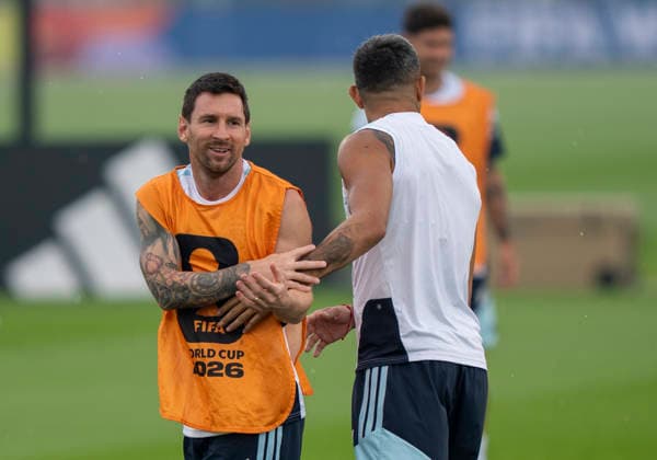 Lionel Messi (Argentina, 10) FIFA World Cup, WM, Weltmeisterschaft, Fussball 2026: Argentina Training 18 July 2026, Before FIFA World Cup 2026 Finale: Spanien v Argentinien (Final) at Columbia Park Training Facility in Morristown, New Jersey, USA. Photo: Marco Bader *** Lionel Messi, Argentina, No. 10, 2026 FIFA World Cup Argentina Training, July 18, 2026, ahead of the 2026 FIFA World Cup Final between Spain and Argentina at the Columbia Park Training Facility in Morristown, New Jersey, USA. Photo by Marco Bader Copyright: HMBxMedia xMarcoxBader