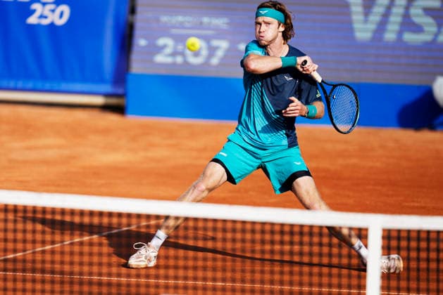 BASTAD, SWEDEN 20260718 Russia s Andrey Rublev during the men s singles semifinal tennis match between Russia s Andrey Rublev and Chile s Alejandro Tabilo at the Nordea Open in Bastad. BASTAD SWEDEN x9200x *** BASTAD, SWEDEN, July 18, 2026: Russia s Andrey Rublev during the men s singles semifinal tennis match between Russia s Andrey Rublev and Chile s Alejandro Tabilo at the Nordea Open in Bastad, BASTAD, SWEDEN x9200x  Copyright: xBjörnxLarssonxRosvall TTx TENNIS NORDEA OPEN IN BASTAD