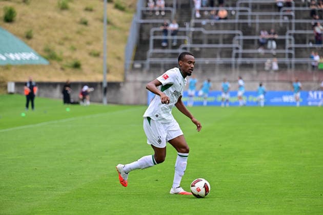 18.07.2026; Wuppertal; Fussball, Herren, Saison 2026 2027, Testspiel Wuppertaler SV vs. Borussia Moenchengladbach Nathan Ngoumou (Gladbach) DFL regulations prohibit any use of photographs as image sequences and or quasi-video. Stadion am Zoo NRW Deutschland *** July 18, 2026 Wuppertal Soccer, Men s, 2026–2027 Season, Friendly Match: Wuppertaler SV vs. Borussia Mönchengladbach Nathan Ngoumou Gladbach DFL regulations prohibit any use of photographs as image sequences and or quasi-video Stadion am Zoo, North Rhine-Westphalia, Germany