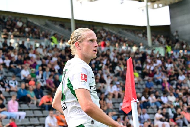 18.07.2026; Wuppertal; Fussball, Herren, Saison 2026 2027, Testspiel Wuppertaler SV vs. Borussia Moenchengladbach David Herold (Gladbach) DFL regulations prohibit any use of photographs as image sequences and or quasi-video. Stadion am Zoo NRW Deutschland *** July 18, 2026 Wuppertal Soccer, Men s, 2026–2027 Season, Friendly Match: Wuppertaler SV vs. Borussia Mönchengladbach David Herold Gladbach DFL regulations prohibit any use of photographs as image sequences and or quasi-video Stadion am Zoo, North Rhine-Westphalia, Germany