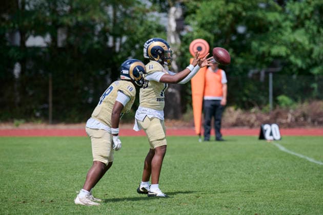 Playoffs, Junior Bowl, U20, GFLJ, Nürnberg Rams vs. Hamburg Huskies German Football League Juniors(GFLJ), U20, Nürnberg Rams vs. Hamburg Huskies Nürnberg Berthold-Brecht-Sportanlage Bayern Deutschland *** Playoffs, Junior Bowl, U20, GFLJ, Nuremberg Rams vs. Hamburg Huskies German Football League Juniors (GFLJ), U20, Nuremberg Rams vs. Hamburg Huskies Nuremberg Berthold Brecht Sports Complex Bavaria, Germany Copyright: x30nullvierxPhotographie,xGerhardxLehnerx