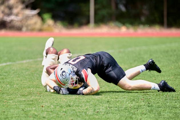 Playoffs, Junior Bowl, U20, GFLJ, Nürnberg Rams vs. Hamburg Huskies German Football League Juniors(GFLJ), U20, Nürnberg Rams vs. Hamburg Huskies Nürnberg Berthold-Brecht-Sportanlage Bayern Deutschland *** Playoffs, Junior Bowl, U20, GFLJ, Nuremberg Rams vs. Hamburg Huskies German Football League Juniors (GFLJ), U20, Nuremberg Rams vs. Hamburg Huskies Nuremberg Berthold Brecht Sports Complex Bavaria, Germany Copyright: x30nullvierxPhotographie,xGerhardxLehnerx