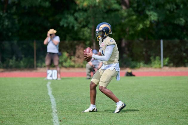Playoffs, Junior Bowl, U20, GFLJ, Nürnberg Rams vs. Hamburg Huskies German Football League Juniors(GFLJ), U20, Nürnberg Rams vs. Hamburg Huskies Nürnberg Berthold-Brecht-Sportanlage Bayern Deutschland *** Playoffs, Junior Bowl, U20, GFLJ, Nuremberg Rams vs. Hamburg Huskies German Football League Juniors (GFLJ), U20, Nuremberg Rams vs. Hamburg Huskies Nuremberg Berthold Brecht Sports Complex Bavaria, Germany Copyright: x30nullvierxPhotographie,xGerhardxLehnerx