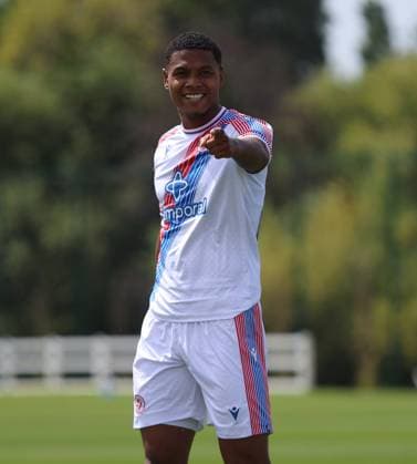Pre Season Friendly - Crystal Palace v Swindon Town LONDON, ENGLAND, JULY 18: GOAL 5-1, Matheus Franca of Crystal Palace goal celebration after scoring a goal to put Crystal Palace 5-1 ahead during the Pre Season Friendly match between Crystal Palace FC v Swindon Town FC at Crystal Palace Training Ground, Beckenham, London, on 18 July. (Photo by Daniel Weir) London Crystal Palace Training Ground United Kingdom Copyright: xDanielxWeir SportsxPressxPhotox Sportspressphoto_SPR192612