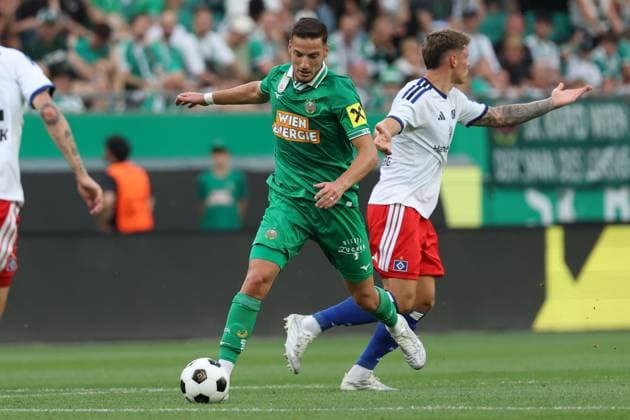 18.July.2026 – SOCCER – FRIENDLY TEST GAME(MEN) - Rapid Wien (Austria) vs HSV (Germany) Ercan Kara (Rapid Wien) is in action VIENNA VIENNA, AUSTRIA – Allianz Stadion SK Rapid Wien Allianz Stadion AUSTRIA