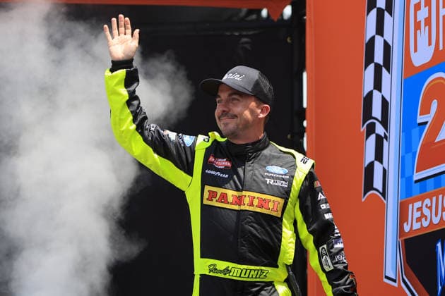 NORTH WILKESBORO, NC - JULY 18: Frankie Muniz ( 33 Reaume Brothers Racing Panini- ka-Vroom Ford) waves to the fans prior to the running of the NASCAR, Motorsport, USA Craftsman Truck Series FaithFest 250 on July 18, 2026 at North Wilkesboro Speedway in North Wilkesboro, NC. (Photo by Jeff Robinson Icon Sportswire) AUTO: JUL 18 NASCAR CRAFTSMAN Truck Series Faith Fest 250 EDITORIAL USE ONLY Icon26071823667250