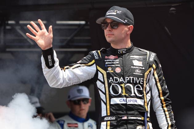 NORTH WILKESBORO, NC - JULY 18: Christian Eckes ( 91 McAnally Hilgermann Racing Adaptive One Calipers Chevrolet) waves to the fans prior to the running of the NASCAR, Motorsport, USA Craftsman Truck Series FaithFest 250 on July 18, 2026 at North Wilkesboro Speedway in North Wilkesboro, NC. (Photo by Jeff Robinson Icon Sportswire) AUTO: JUL 18 NASCAR CRAFTSMAN Truck Series Faith Fest 250 EDITORIAL USE ONLY Icon26071824061250
