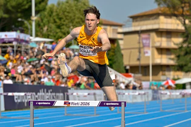 Colin SCHAEFER (Germany, Erfurter LAC, 400m Huerden) ITA, European Atheltics U18 Championships, Athletics, 18.07.2026, ITA, European Atheltics U18 Championships, Athletics, 18.07.2026, *** Colin SCHAEFER, Germany, Erfurter LAC, 400m Hurdles, ITA, European Athletics U18 Championships, Athletics, July 18, 2026, ITA, European Athletics U18 Championships, Athletics, July 18, 2026, Copyright: xEibnerxPressefoto JanxPapenfussx EP_JPS