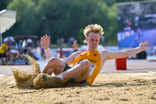 Alexander MANN (Germany, TSV Ochenbruck, Weitsprung) ITA, European Atheltics U18 Championships, Athletics, 18.07.2026, ITA, European Atheltics U18 Championships, Athletics, 18.07.2026, *** Alexander MANN Germany, TSV Ochenbruck, Long Jump ITA, European Athletics U18 Championships, Athletics, July 18, 2026, ITA, European Athletics U18 Championships, Athletics, July 18, 2026, Copyright: xx
