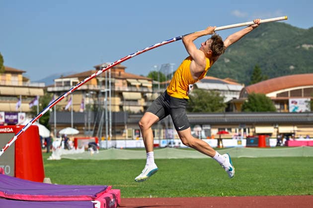 Fynn Linus FAHRLAND (Germany, SC Potsdam e.V., Stabhochsprung) ITA, European Atheltics U18 Championships, Athletics, 18.07.2026, ITA, European Atheltics U18 Championships, Athletics, 18.07.2026, *** Fynn Linus FAHRLAND, Germany, SC Potsdam e.V., Pole Vault, ITA, European Athletics U18 Championships, Athletics, July 18, 2026, ITA, European Athletics U18 Championships, Athletics, July 18, 2026, Copyright: xEibnerxPressefoto JanxPapenfussx EP_JPS