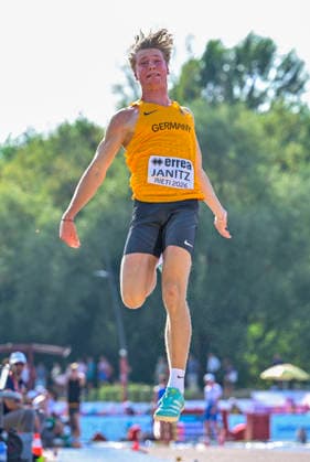Phil JANITZ (Germany, Duesseldorf Athletics, Weitsprung) ITA, European Atheltics U18 Championships, Athletics, 18.07.2026, ITA, European Atheltics U18 Championships, Athletics, 18.07.2026, *** Phil JANITZ Germany, Düsseldorf Athletics, Long Jump ITA, European Athletics U18 Championships, Athletics, July 18, 2026, ITA, European Athletics U18 Championships, Athletics, July 18, 2026, Copyright: xx