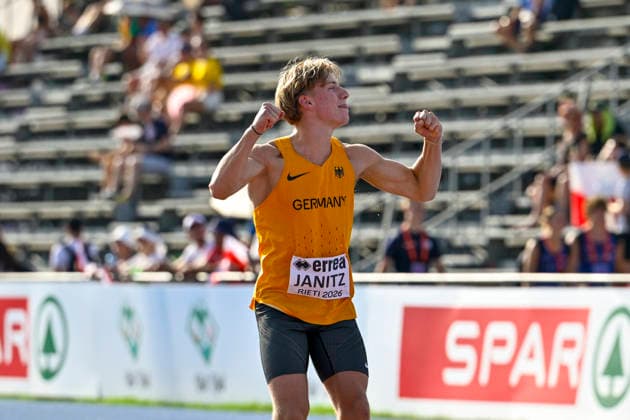Phil JANITZ (Germany, Duesseldorf Athletics, Weitsprung) ITA, European Atheltics U18 Championships, Athletics, 18.07.2026, ITA, European Atheltics U18 Championships, Athletics, 18.07.2026, *** Phil JANITZ Germany, Düsseldorf Athletics, Long Jump ITA, European Athletics U18 Championships, Athletics, July 18, 2026, ITA, European Athletics U18 Championships, Athletics, July 18, 2026, Copyright: xx