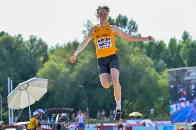 Alexander MANN (Germany, TSV Ochenbruck, Weitsprung) ITA, European Atheltics U18 Championships, Athletics, 18.07.2026, ITA, European Atheltics U18 Championships, Athletics, 18.07.2026, *** Alexander MANN Germany, TSV Ochenbruck, Long Jump ITA, European Athletics U18 Championships, Athletics, July 18, 2026, ITA, European Athletics U18 Championships, Athletics, July 18, 2026, Copyright: xEibnerxPressefoto JanxPapenfussx EP_JPS